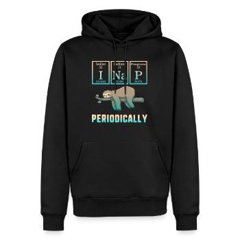Lustiges Faultierhemd, ich mache regelmäßig Einschlaf, Jod - Männer Premium Bio Hoodie - Schwarz - Vorne - Nico (187cm)