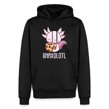 Cookie Axolotl Biscuit Axolotl - Sweat à capuche Premium bio Homme - noir - Devant - Nico (187cm)