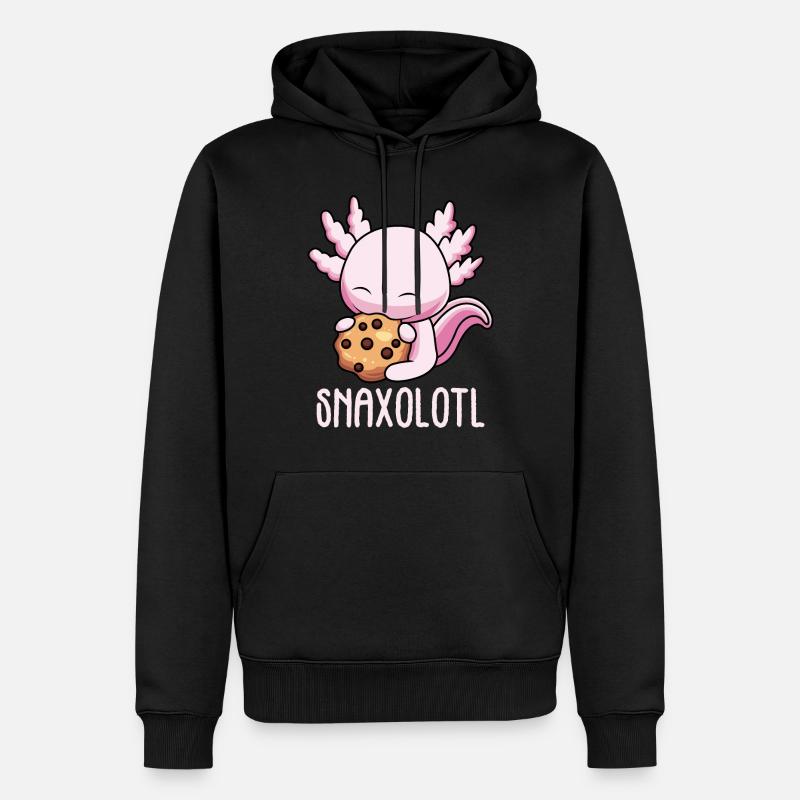 Cookie Axolotl Biscuit Axolotl - Sweat à capuche Premium bio Homme - noir