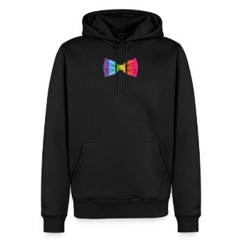 Rainbow Bow Tie Drôle LGTBQ Cadeau - Sweat à capuche Premium bio Homme - noir - Devant - Nico (187cm)
