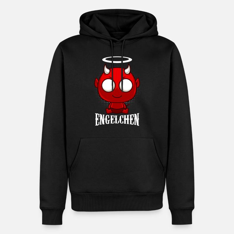Engelchen Teufelchen Teufel - Männer Premium Bio Hoodie - Schwarz