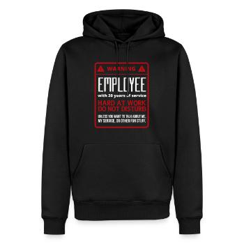 Werkjubiläum 20 Jahre zwanzig Jahre Dienst - Männer Premium Bio Hoodie - Schwarz - Vorne - Nico (187cm)