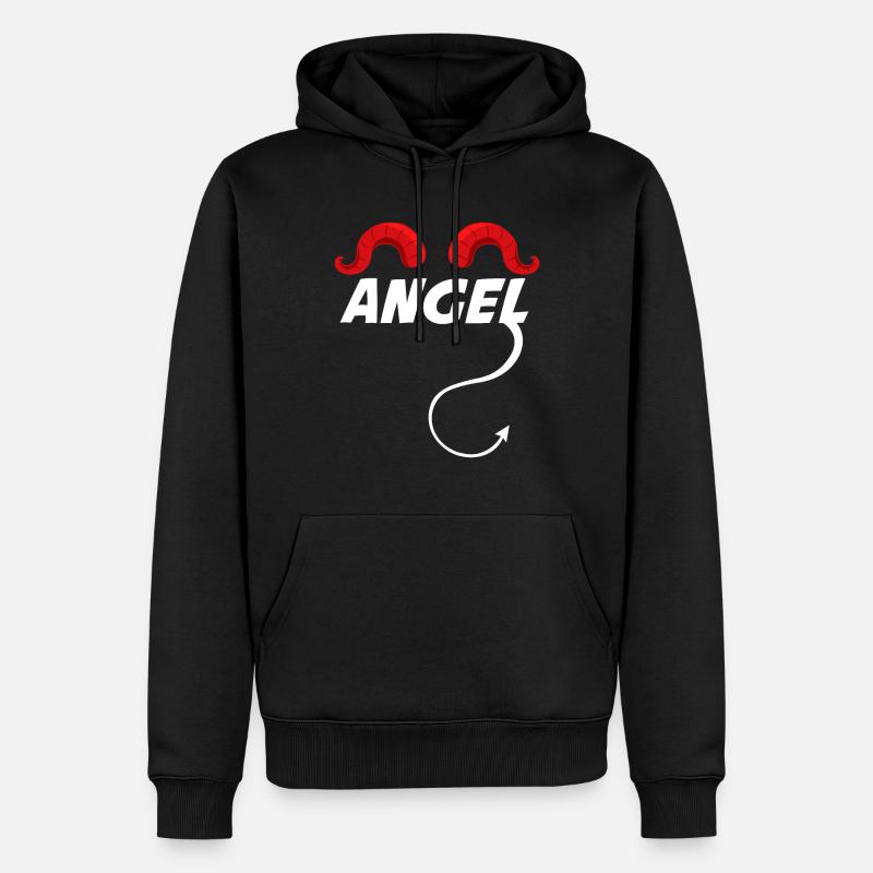 Ange Diable Ange Diable - Sweat à capuche Premium bio Homme - noir