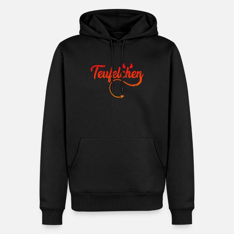 Teufel oder Engel Teufelchen - Männer Premium Bio Hoodie - Schwarz