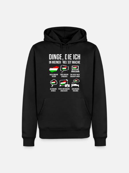 Ungarn Spruch Heimat Ungarn - Männer Premium Bio Hoodie - Schwarz