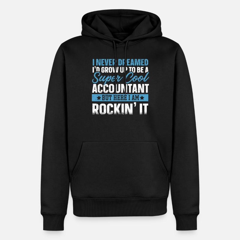 Comptabilité Drôle Diplôme de comptable - Sweat à capuche Premium bio Homme - noir