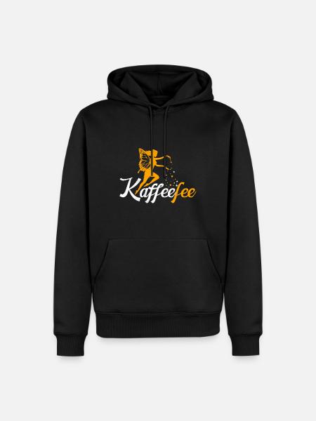 Kaffeefee Kaffee Fee Kaffee Trinker - Männer Premium Bio Hoodie - Schwarz