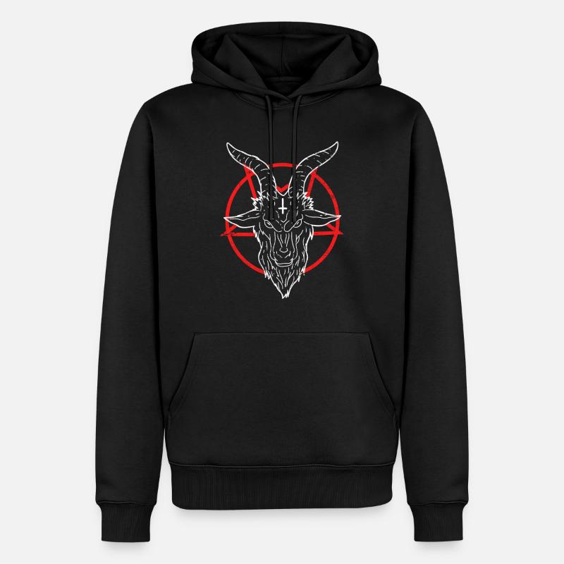 Satan Diable Pentagramme Diable - Sweat à capuche Premium bio Homme - noir