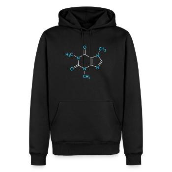 Formule de café Chimie Nerd Formule structurelle - Sweat à capuche Premium bio Homme - noir - Devant - Nico (187cm)