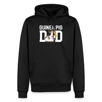 Cadeau de papa cochon d’Inde pour les amoureux du cochon d’Inde Propriétaire - Sweat à capuche Premium bio Homme - noir - Devant - Nico (187cm)
