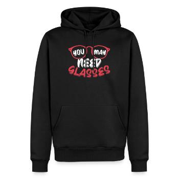 Ophthalmologist Optometry You May Need Glasses - Men’s Premium Organic Hoodie - black - Front - Nico (187cm)