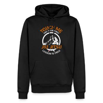 BJJ Brasilianischer Jiu Jitsu Jiu Jitsu Kämpfer - Männer Premium Bio Hoodie - Schwarz - Vorne - Nico (187cm)