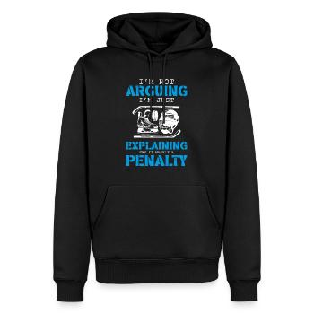 Eishockey - Männer Premium Bio Hoodie - Schwarz - Vorne - Nico (187cm)