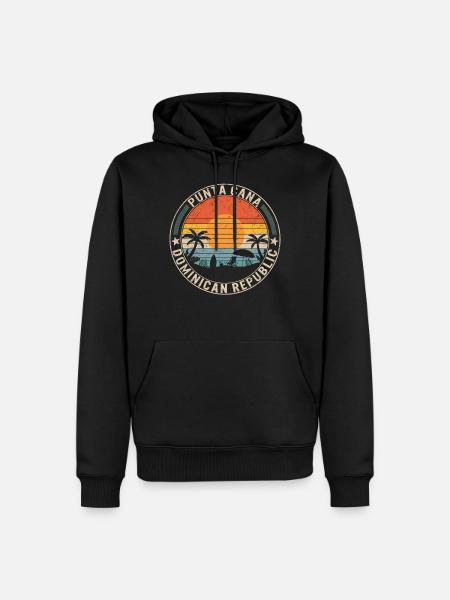 Punta Cana Shirt, Punta Cana République dominicaine - Sweat à capuche Premium bio Homme - noir