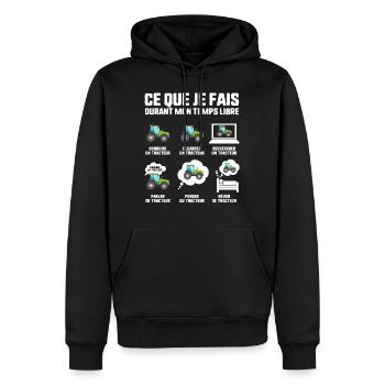 Les vrais héros conduisent les jantes jaunes, - Männer Premium Bio Hoodie - Schwarz - Vorne - Nico (187cm)