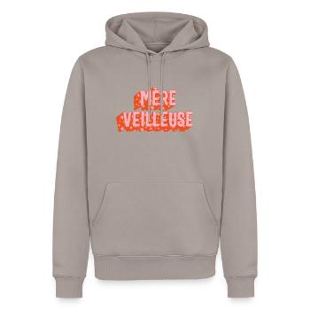 Mère Veilleuse, chemise maman géniale, chemise - Sweat à capuche Premium bio Homme - taupe - Devant - Nico (187cm)