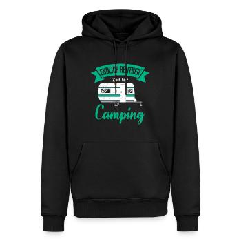 Rentner Camping Urlaub Wohnwagen Rente - Männer Premium Bio Hoodie - Schwarz - Vorne - Nico (187cm)