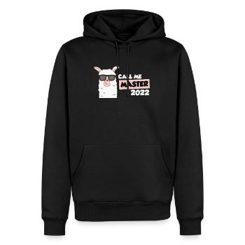 Master 2022 Call me Master Degree - Men’s Premium Organic Hoodie - black - Front - Nico (187cm)