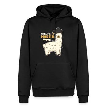 Appelez-moi Master Degree - Sweat à capuche Premium bio Homme - noir - Devant - Nico (187cm)