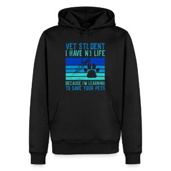 Vet Student I Have No Life for a Veterinarian Vet - Men’s Premium Organic Hoodie - black - Front - Nico (187cm)
