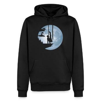Cadeau de lune de gymnastique de gymnaste pour le père - Sweat à capuche Premium bio Homme - noir - Devant - Nico (187cm)