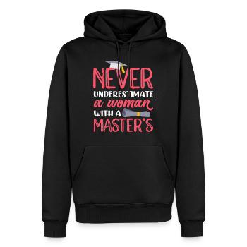 Master Abschluss Frau Master 2022 - Männer Premium Bio Hoodie - Schwarz - Vorne - Nico (187cm)