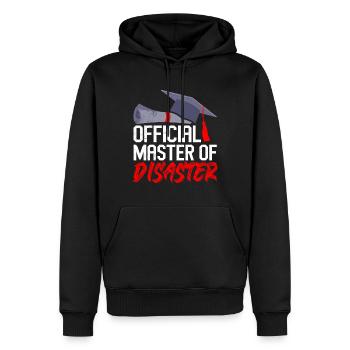 Offizieller Master of Disaster Master Abschluss - Männer Premium Bio Hoodie - Schwarz - Vorne - Nico (187cm)