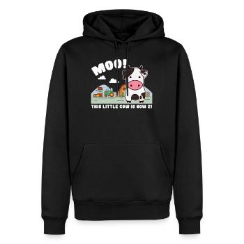 2nd birthday farm 2 Birthday Farm - Men’s Premium Organic Hoodie - black - Front - Nico (187cm)