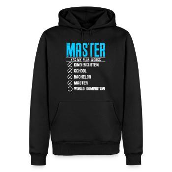 Master Checklist Master 2022 - Sweat à capuche Premium bio Homme - noir - Devant - Nico (187cm)