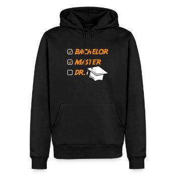 Master 2022 Master Hut Master Degree - Sweat à capuche Premium bio Homme - noir - Devant - Nico (187cm)