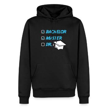 Master Hut Master Master 2022 - Sweat à capuche Premium bio Homme - noir - Devant - Nico (187cm)