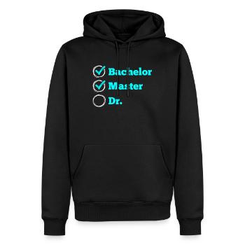 Master Checklist Master's Degree 2022 - Men’s Premium Organic Hoodie - black - Front - Nico (187cm)