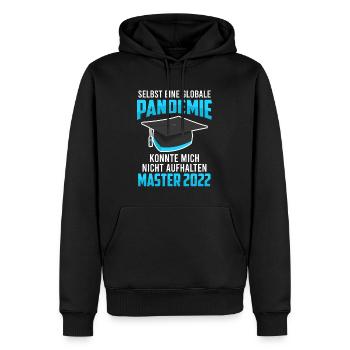 Master Abschluss 2022 Pandemie - Männer Premium Bio Hoodie - Schwarz - Vorne - Nico (187cm)