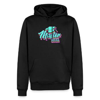 Master Master 2022 - Sweat à capuche Premium bio Homme - noir - Devant - Nico (187cm)