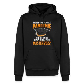 Pandemie Master Abschluss 2022 - Männer Premium Bio Hoodie - Schwarz - Vorne - Nico (187cm)