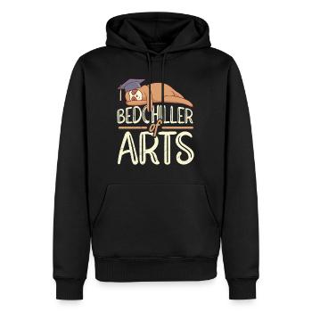 Bedchiller of Arts Bachelorabschluss Bachelor - Männer Premium Bio Hoodie - Schwarz - Vorne - Nico (187cm)