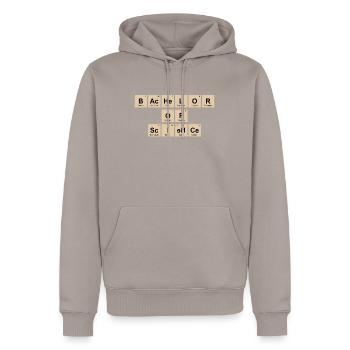 Bachelorabschluss Bachelor of Science Bachelor - Männer Premium Bio Hoodie - Taupe - Vorne - Nico (187cm)