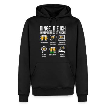 Bier Saufspruch Biertrinker Bierkenner Brauer - Männer Premium Bio Hoodie - Schwarz - Vorne - Nico (187cm)