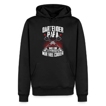 Dartender Papa Dartspieler Darten Darts Geschenk - Männer Premium Bio Hoodie - Schwarz - Vorne - Nico (187cm)