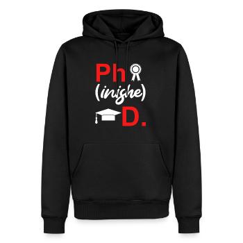 Disputation 2022 Thèse de doctorat - Sweat à capuche Premium bio Homme - noir - Devant - Nico (187cm)