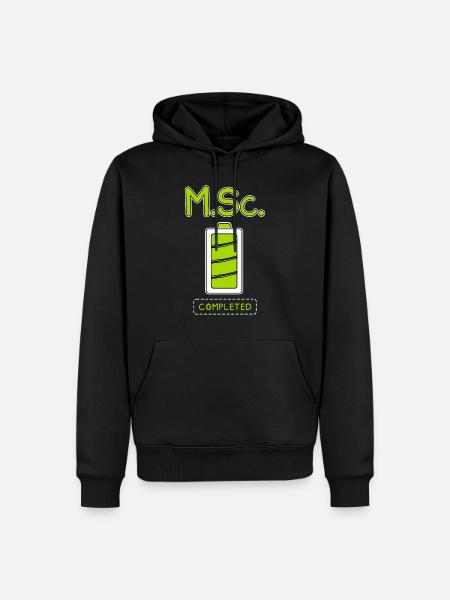 Master of Science terminé Master - Sweat à capuche Premium bio Homme - noir