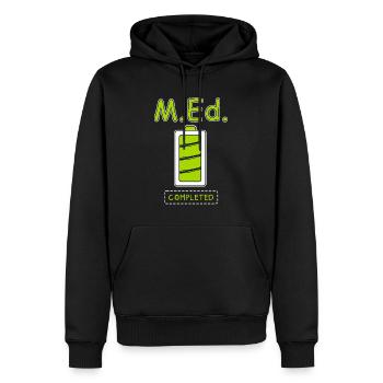 Maîtrise en éducation complétée Master - Sweat à capuche Premium bio Homme - noir - Devant - Nico (187cm)