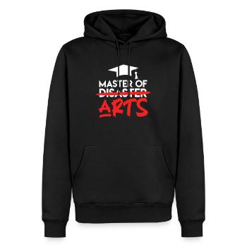 Master of Arts Master Master 2022 - Sweat à capuche Premium bio Homme - noir - Devant - Nico (187cm)