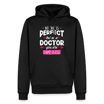 Disputation 2022 Doctorat - Sweat à capuche Premium bio Homme - noir - Devant - Nico (187cm)