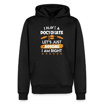 Doktor 2022 Ich habe einen Doktortitel Promotion - Männer Premium Bio Hoodie - Schwarz - Vorne - Nico (187cm)