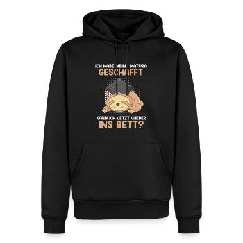 Matura 2022 jetzt wieder ins Bett Matura - Männer Premium Bio Hoodie - Schwarz - Vorne - Nico (187cm)