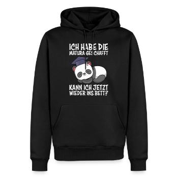 Matura geschafft kann ich jetzt ins Bett Matura - Männer Premium Bio Hoodie - Schwarz - Vorne - Nico (187cm)