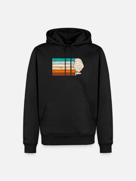 Wing Surf Wing Foil Wing Foiler - Men’s Premium Organic Hoodie - black