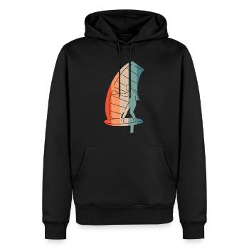 Wing Surf Wing Foil - Sweat à capuche Premium bio Homme - noir - Devant - Nico (187cm)