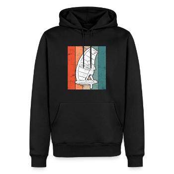 Wing Foil - Männer Premium Bio Hoodie - Schwarz - Vorne - Nico (187cm)